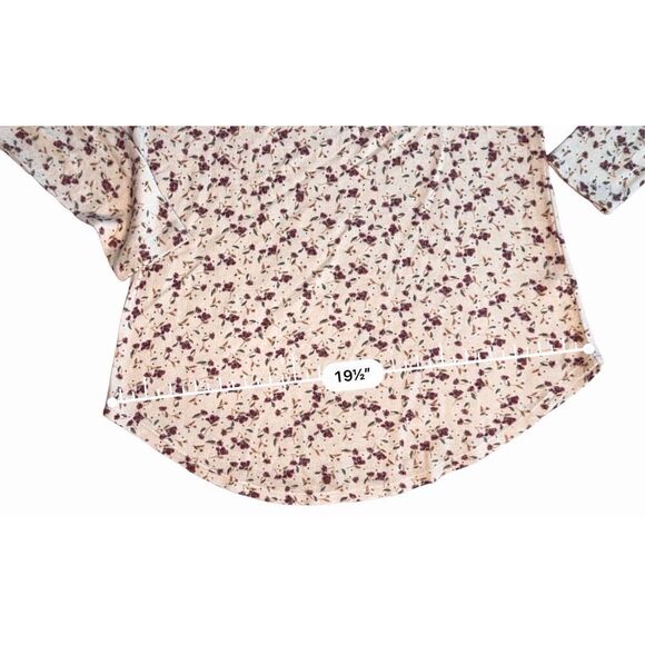 Maurices Prairie‎ Floral Soft Yellow Henley Knit Top SMALL Casual Coquette NWT - Picture 6 of 10